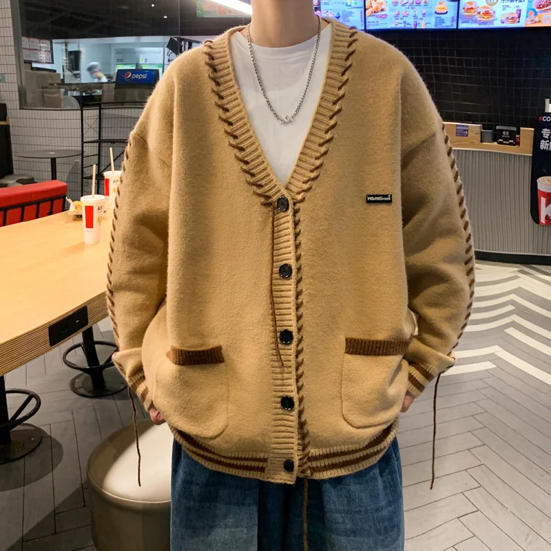 Autumn 2022 New Light Luxury Fashion Sweater Cardigan Men Wear Comfortable Casual Student Knitted Sweater Jacket Boutique 
Autumn 2022 New Light Luxury Fashion Sweater Cardigan Men Wear Comfortable Casual Student Knitted Sweater Jacket Boutique