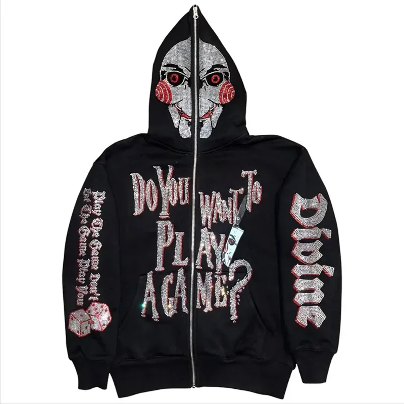 Men Y2K Fashion Hoodie Letter Pattern Rhinestones Hoodie Clothes Hoodies Goth Grunge Long Sleeve Women Sweatshirt Oversized Tops
Men Y2K Fashion Hoodie Letter Pattern Rhinestones Hoodie Clothes Hoodies Goth Grunge Long Sleeve Women Sweatshirt Oversized Tops