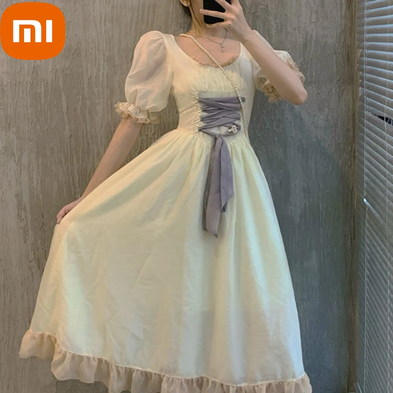 Летнее платье Xiaomi во французском ретро-стиле, женское дизайнерское милое платье миди со шнуровкой, женское элегантное уличное однотонное к...
Летнее платье Xiaomi во французском ретро-стиле, женское дизайнерское милое платье миди со шнуровкой, женское элегантное уличное однотонное к...