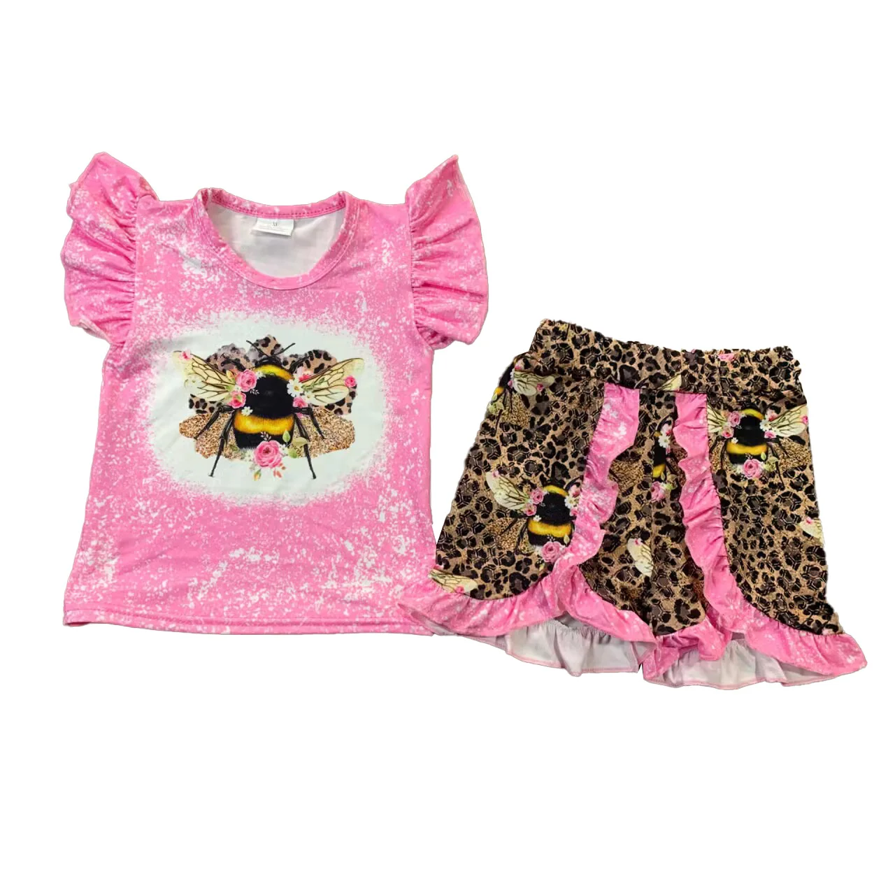 Wholesale boutique baby girls clothes butterfly flutter tee shirt top leopard ruffle shorts outfits
Wholesale boutique baby girls clothes butterfly flutter tee shirt top leopard ruffle shorts outfits