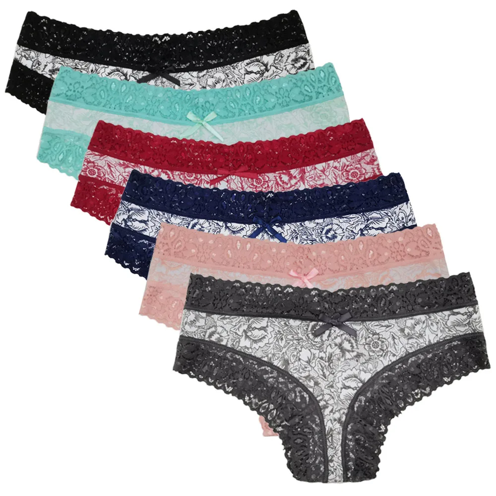 6 Pcs/Pack Lace Cotton Briefs Women Panties Sexy Intimate Underwear Lingerie Breathable Woman Panty Knickers Print Culottes
6 Pcs/Pack Lace Cotton Briefs Women Panties Sexy Intimate Underwear Lingerie Breathable Woman Panty Knickers Print Culottes