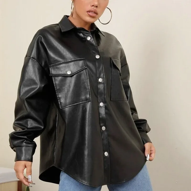 Leather Jacket Women's New Short Spring Autumn Korean Style Loose Retro Leisure Hong Kong Style Motorcycle PU Jackets
Leather Jacket Women's New Short Spring Autumn Korean Style Loose Retro Leisure Hong Kong Style Motorcycle PU Jackets