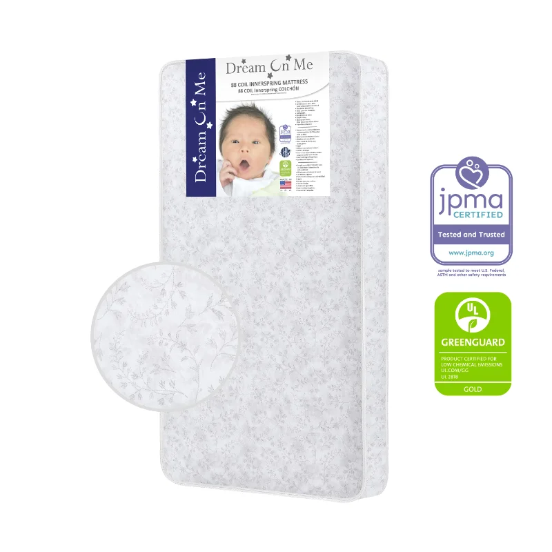 Twinkle 5" 88 Coil Crib & Toddler Mattress triple-laminated waterproof cover Children's Mattresses
Twinkle 5" 88 Coil Crib & Toddler Mattress triple-laminated waterproof cover Children's Mattresses