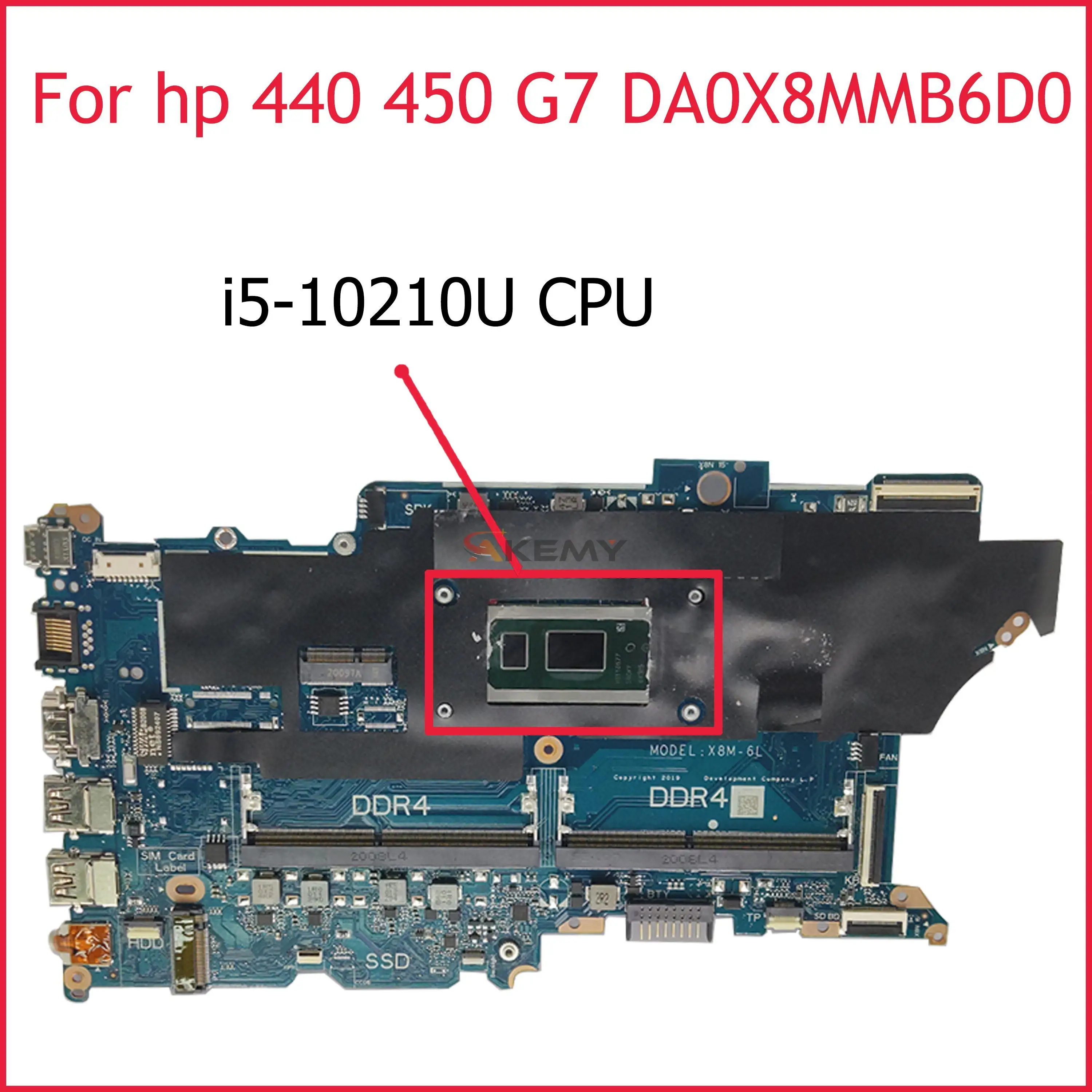 Akemy 100% работает с материнской платой HP ProBook 440 G7 450 G7 со стандартным процессором DA0X8MMB6D0, протестированная материнская плата, ОК
Akemy 100% работает с материнской платой HP ProBook 440 G7 450 G7 со стандартным процессором DA0X8MMB6D0, протестированная материнская плата, ОК