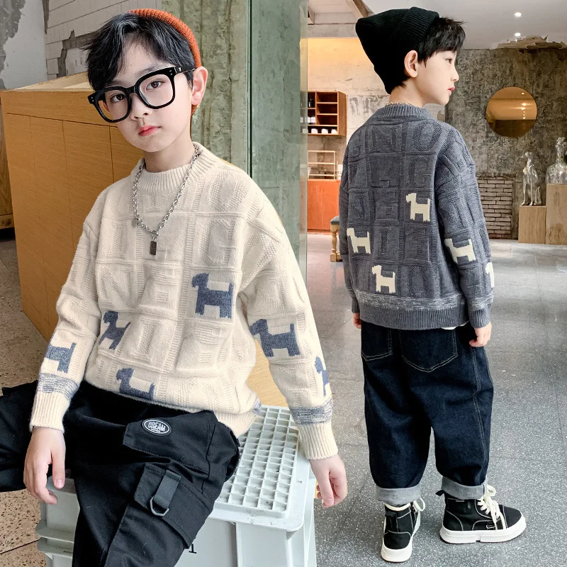 Spring Autumn Children Casual Knit Sweater Boys Long Sleeve Sweatshirt Teenager Fashion Cartoon Pattern Pullovers Kid Tops 6-12y
Spring Autumn Children Casual Knit Sweater Boys Long Sleeve Sweatshirt Teenager Fashion Cartoon Pattern Pullovers Kid Tops 6-12y