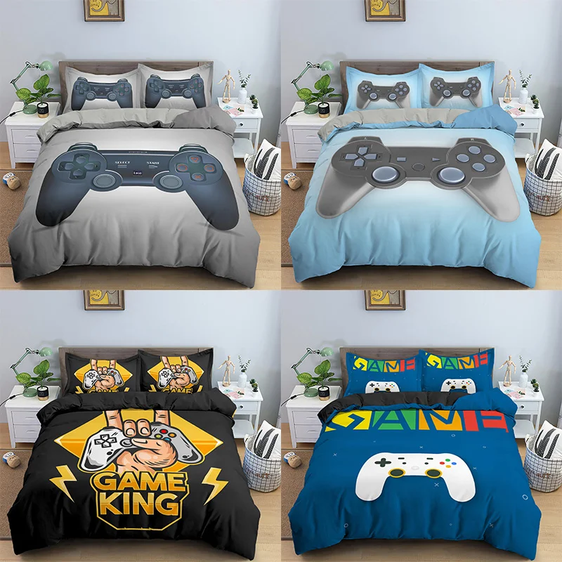 Fashion Gamepad Queen Size Bedding Set Modern Gamer Duvet Cover with Pillowcase Kids Boy Girls Gift Bed Linen Warm Bedroom Decor
Fashion Gamepad Queen Size Bedding Set Modern Gamer Duvet Cover with Pillowcase Kids Boy Girls Gift Bed Linen Warm Bedroom Decor