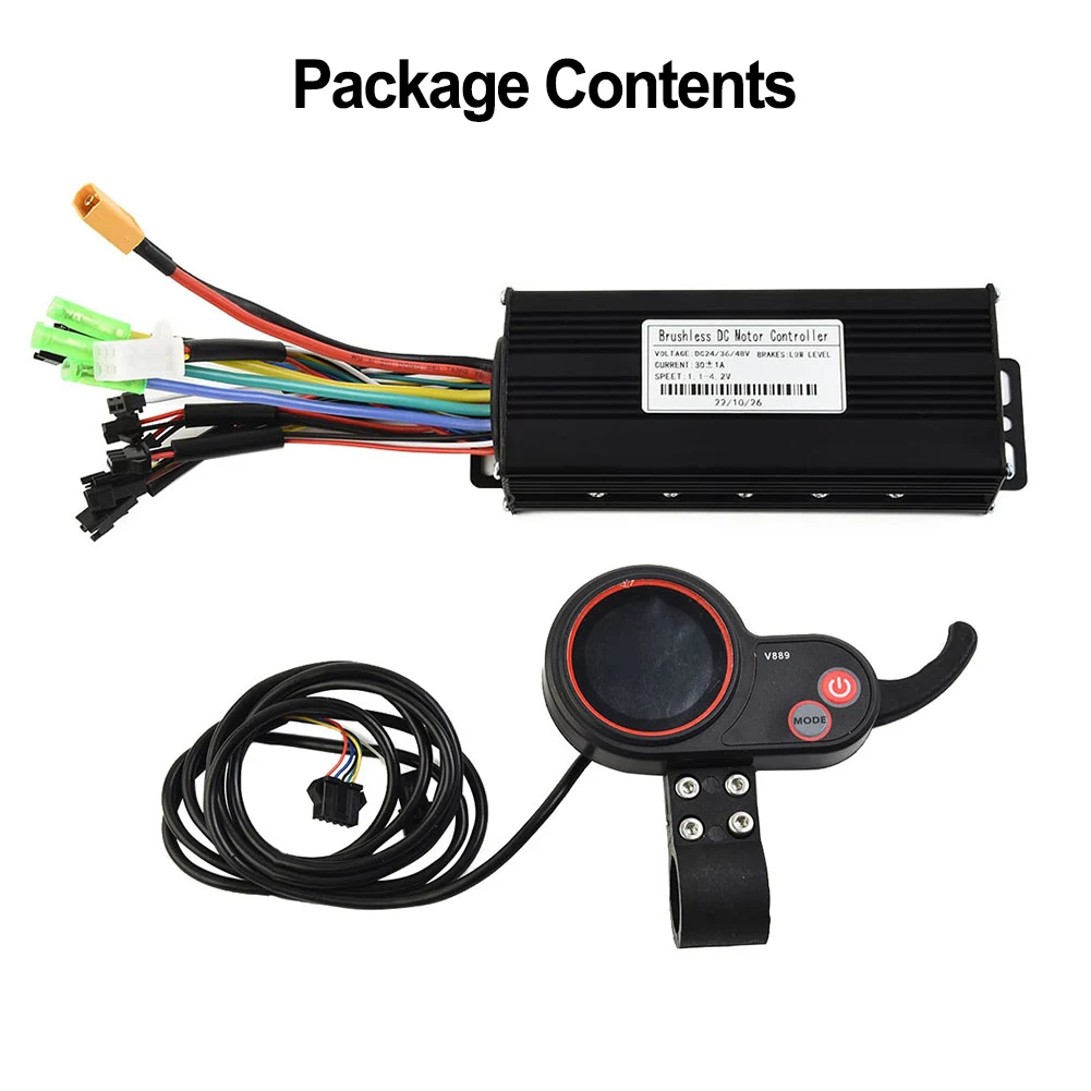 

Display Controller Black Control Panel E-bike 36/48V 30A 750/1000W For Electric Scooter For UART No.2 Sine Wave