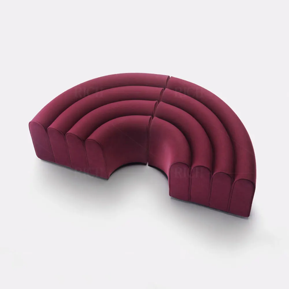 

Скандинавский диван, тканевый модульный диван без спинки, гостиничный круглый полукруглый секционный модульный полукруглый диван
