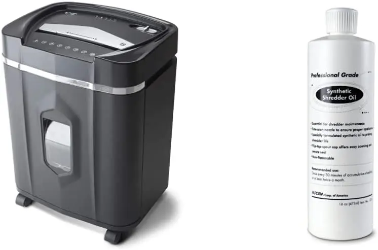 

AU1210MA Professional Grade High Security 12-Sheet Micro-Cut Paper/CD and Credit Card/ 60 Minutes Continuous Run Time Shredder &