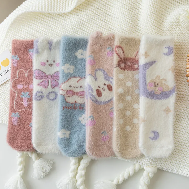 Новинка, чулочно-носочные изделия Sanrio U-Sa-Ha-Na, Детские Зимние Чулочные изделия средней длины, милые теплые хлопковые носки для студентов в Ко... 
Новинка, чулочно-носочные изделия Sanrio U-Sa-Ha-Na, Детские Зимние Чулочные изделия средней длины, милые теплые хлопковые носки для студентов в Ко...