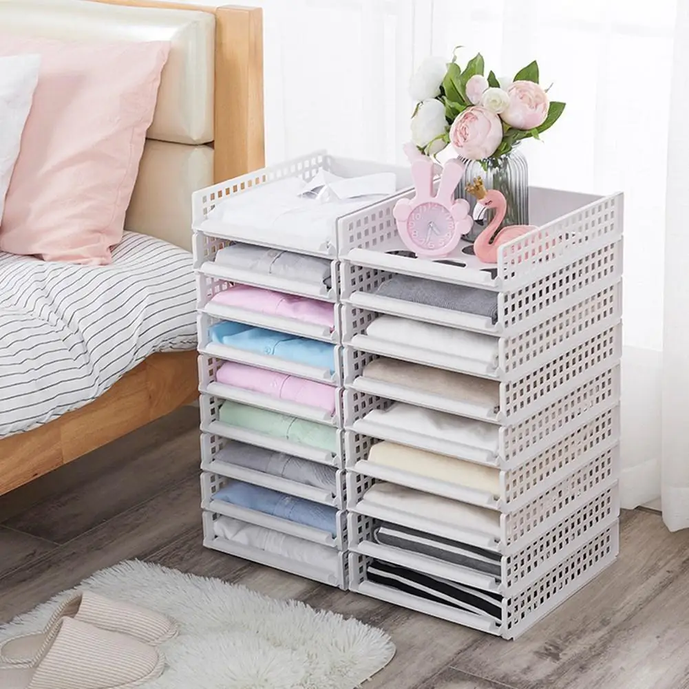 Plastic Layered Partitions Storage Rack Stackable Wardrobe Drawer Cabinet Sundries Organizer Clothes Closet Storage Box Shelves
Plastic Layered Partitions Storage Rack Stackable Wardrobe Drawer Cabinet Sundries Organizer Clothes Closet Storage Box Shelves