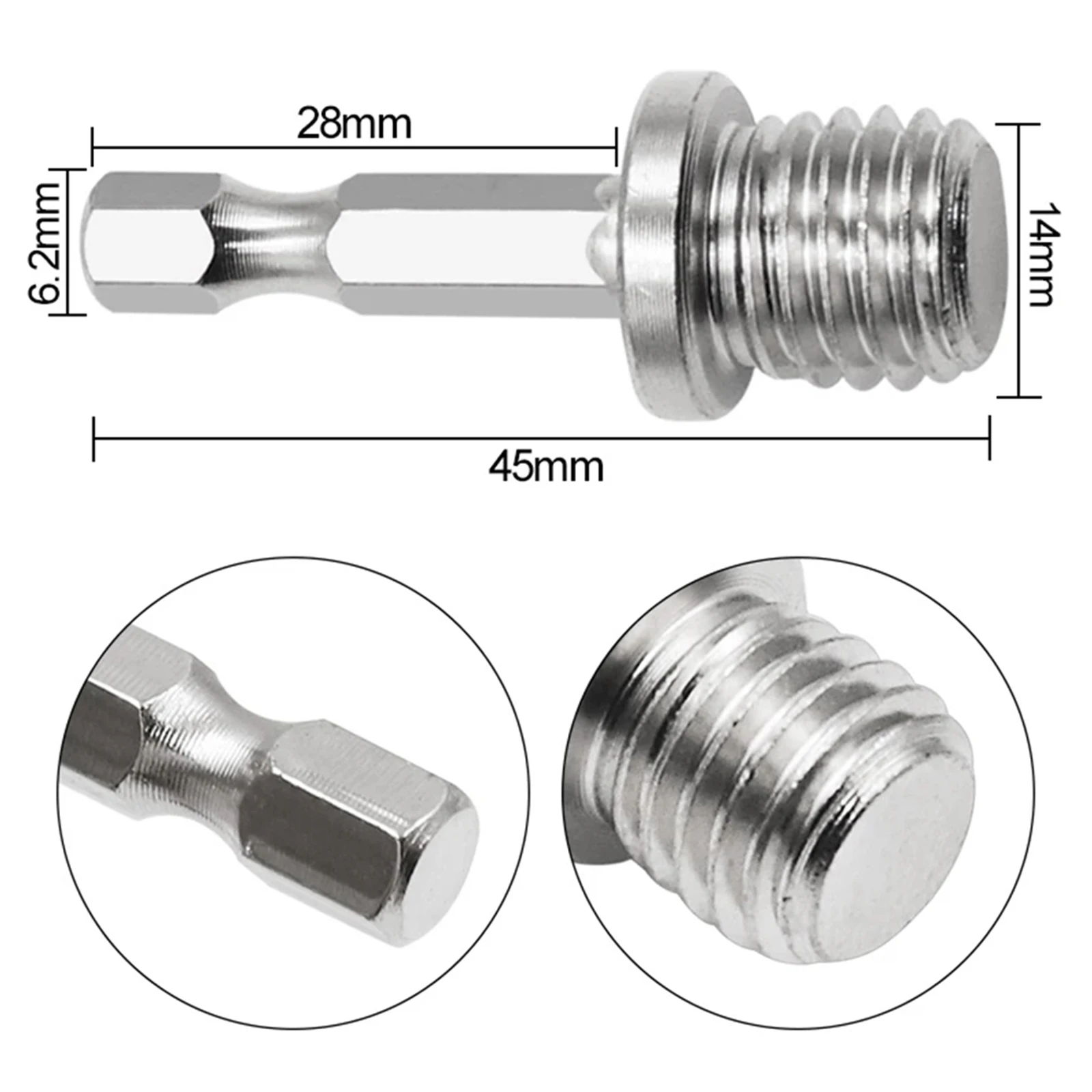 Drill Adapter Hex Shank Drill Adapter M14 Screw Thread Angle Mill Electric Tools Accessories Power Tools
Drill Adapter Hex Shank Drill Adapter M14 Screw Thread Angle Mill Electric Tools Accessories Power Tools