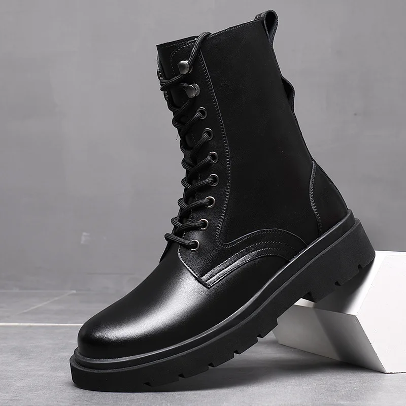 men fashion high top motorcycle boots black trend autumn winter shoes cowboy original leather boot handsome long platform botas
men fashion high top motorcycle boots black trend autumn winter shoes cowboy original leather boot handsome long platform botas
