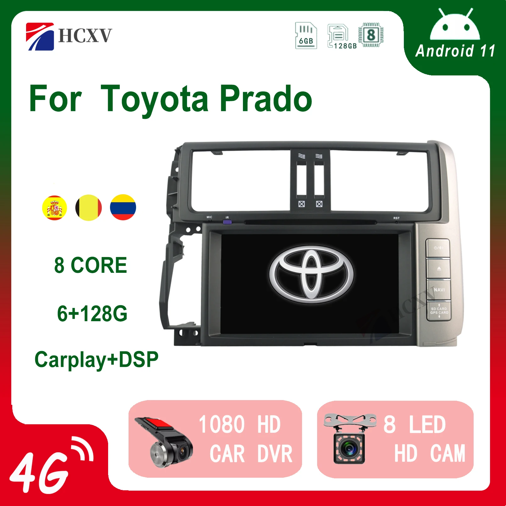 HCXV Android Car Radio Stereo For Toyota Prado 2 Din Stereo Car Navigation Multimedia System Dvd Player Audio Gps Autoradio 4G
HCXV Android Car Radio Stereo For Toyota Prado 2 Din Stereo Car Navigation Multimedia System Dvd Player Audio Gps Autoradio 4G