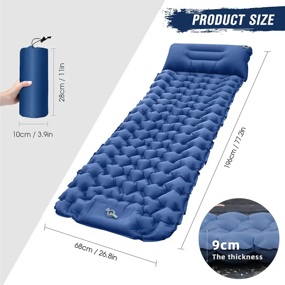 Brand New Outdoor Sleeping Pad Camping Set Blue Enough For 1-2 Person Max.200kg/440lb No Pump Needed Nylon TPU
Brand New Outdoor Sleeping Pad Camping Set Blue Enough For 1-2 Person Max.200kg/440lb No Pump Needed Nylon TPU