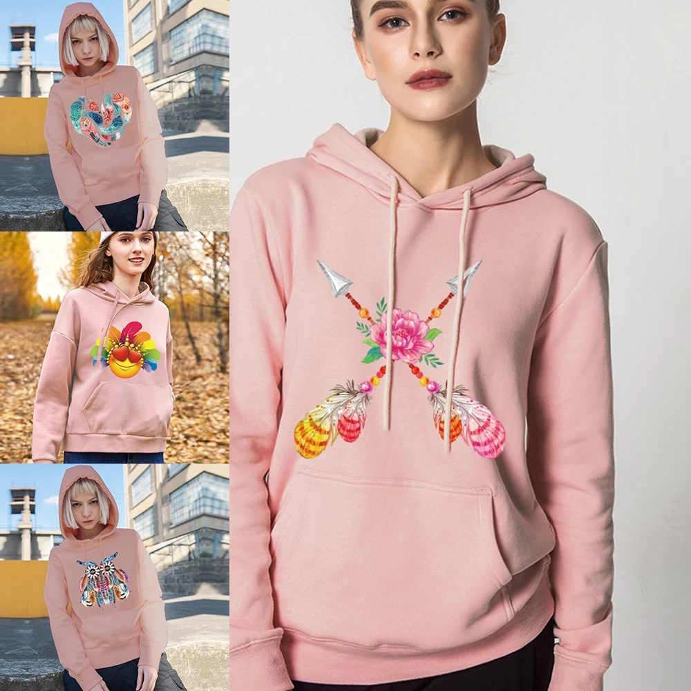 Women Hoodies Casual Harajuku Feather Printed Hoodie Autumn Winter Female Hooded Long Sleeve Loose Clothing Fashion Streetwear
Women Hoodies Casual Harajuku Feather Printed Hoodie Autumn Winter Female Hooded Long Sleeve Loose Clothing Fashion Streetwear