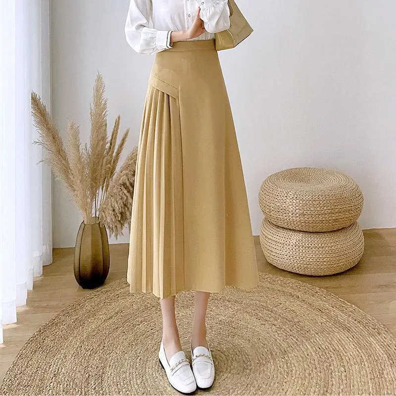 Korean Long Skirts for Women Y2k Vintage Midi Skirt High Waist Elegant Casual Fashion Ladies Knee-length A-line Hip Skirt Yellow
Korean Long Skirts for Women Y2k Vintage Midi Skirt High Waist Elegant Casual Fashion Ladies Knee-length A-line Hip Skirt Yellow