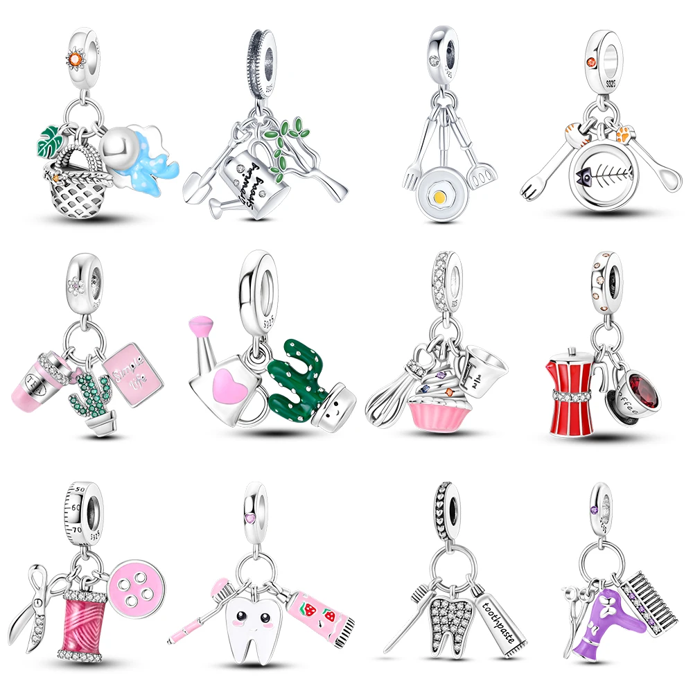 Creative DIY 925 Sterling Silver Jewelry Household Tools Pan kettle Charm Beads Fit For Pandora Charms 925 Original Bracelets
Creative DIY 925 Sterling Silver Jewelry Household Tools Pan kettle Charm Beads Fit For Pandora Charms 925 Original Bracelets