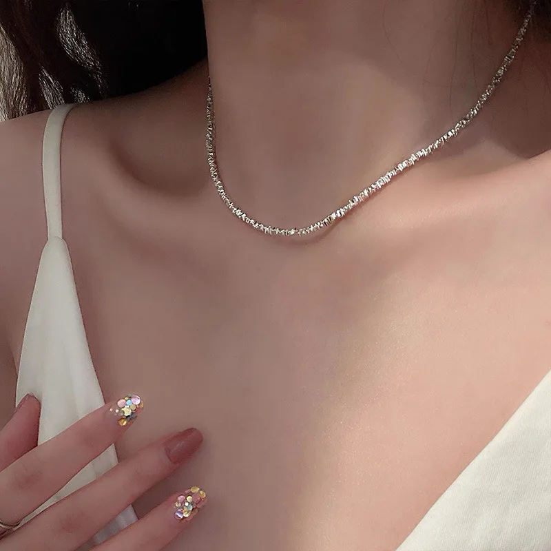 Broken Silver Color Chain Necklaces Women's Bracelet 2022 New Design Luxury All-match Simple Summer Jewelry
Broken Silver Color Chain Necklaces Women's Bracelet 2022 New Design Luxury All-match Simple Summer Jewelry