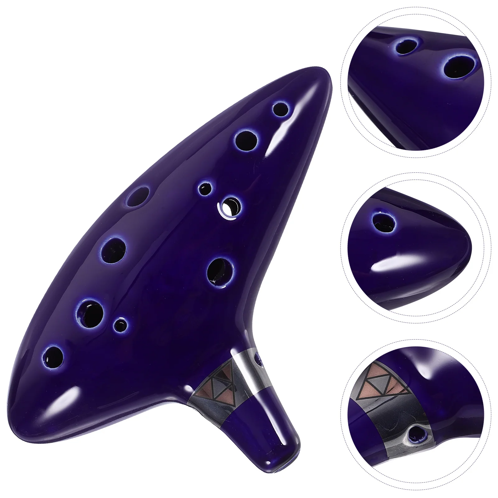 Funny Holes Alto C Ceramic Ocarina Flute with Black Adjustable Lanyard (Blue)
Funny Holes Alto C Ceramic Ocarina Flute with Black Adjustable Lanyard (Blue)