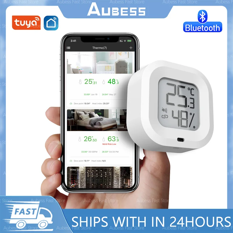 Tuya Mini Blue-tooth LCD Digital Thermometer Hygrometer Indoor Room Electronic Hygrometer Sensor Household Hygrometer Detector
Tuya Mini Blue-tooth LCD Digital Thermometer Hygrometer Indoor Room Electronic Hygrometer Sensor Household Hygrometer Detector