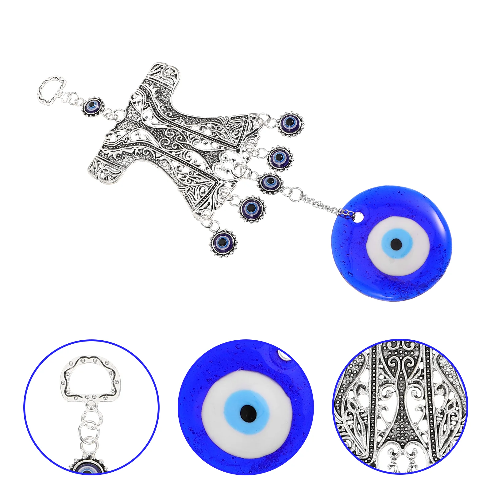 Car Accessories Evil Eye Wall Pendant Hanging Decoration Blue Turkish Style Rearview Mirror Metal Glass Adorn
Car Accessories Evil Eye Wall Pendant Hanging Decoration Blue Turkish Style Rearview Mirror Metal Glass Adorn