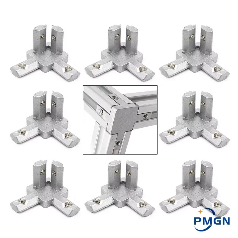 8Pcs 3-Way End Corner Bracket Connector for European Standard Aluminum Extrusion Profile 2020 3030 4040 Series Slot with Screws
8Pcs 3-Way End Corner Bracket Connector for European Standard Aluminum Extrusion Profile 2020 3030 4040 Series Slot with Screws