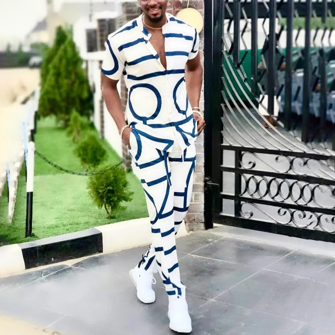 Spring Summer Men's Casual Two Piece Sets Short Sleeve Tops And Long Pants Suit 2022 Fashion Pattern Print Outfit Men Streetwear
Spring Summer Men's Casual Two Piece Sets Short Sleeve Tops And Long Pants Suit 2022 Fashion Pattern Print Outfit Men Streetwear