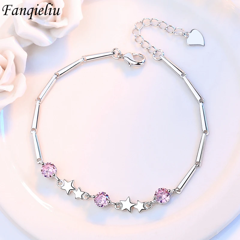 Fanqieliu S925 Stamp Chain Star Charm CZ Zircon Bracelet For Women New Luxury Jewelry Girl Gift Trendy FQL20334
Fanqieliu S925 Stamp Chain Star Charm CZ Zircon Bracelet For Women New Luxury Jewelry Girl Gift Trendy FQL20334