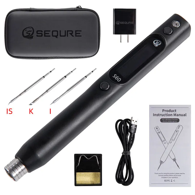 SEQURE S60 нано паяльник с поддержкой PD/QC
SEQURE S60 нано паяльник с поддержкой PD/QC