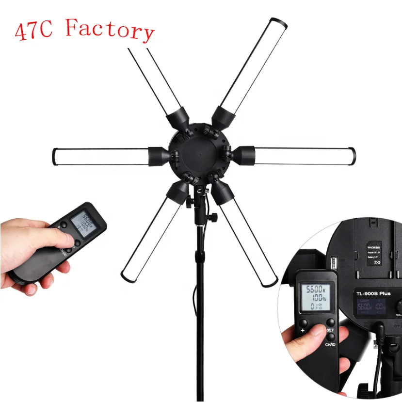 6 Tube Eyes Star Makeup Lamp 3200-5600k LCD Display Photography Lighting Video 60w Photo Studio Kit With Usb Port / Tripod / Bag
6 Tube Eyes Star Makeup Lamp 3200-5600k LCD Display Photography Lighting Video 60w Photo Studio Kit With Usb Port / Tripod / Bag