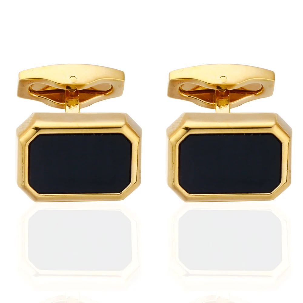 High Quality Gem Cufflinks Black Golden Color Luxury Men's Shirt Cufflinks Gifts for Friends Father's Day Wedding Accessories
High Quality Gem Cufflinks Black Golden Color Luxury Men's Shirt Cufflinks Gifts for Friends Father's Day Wedding Accessories