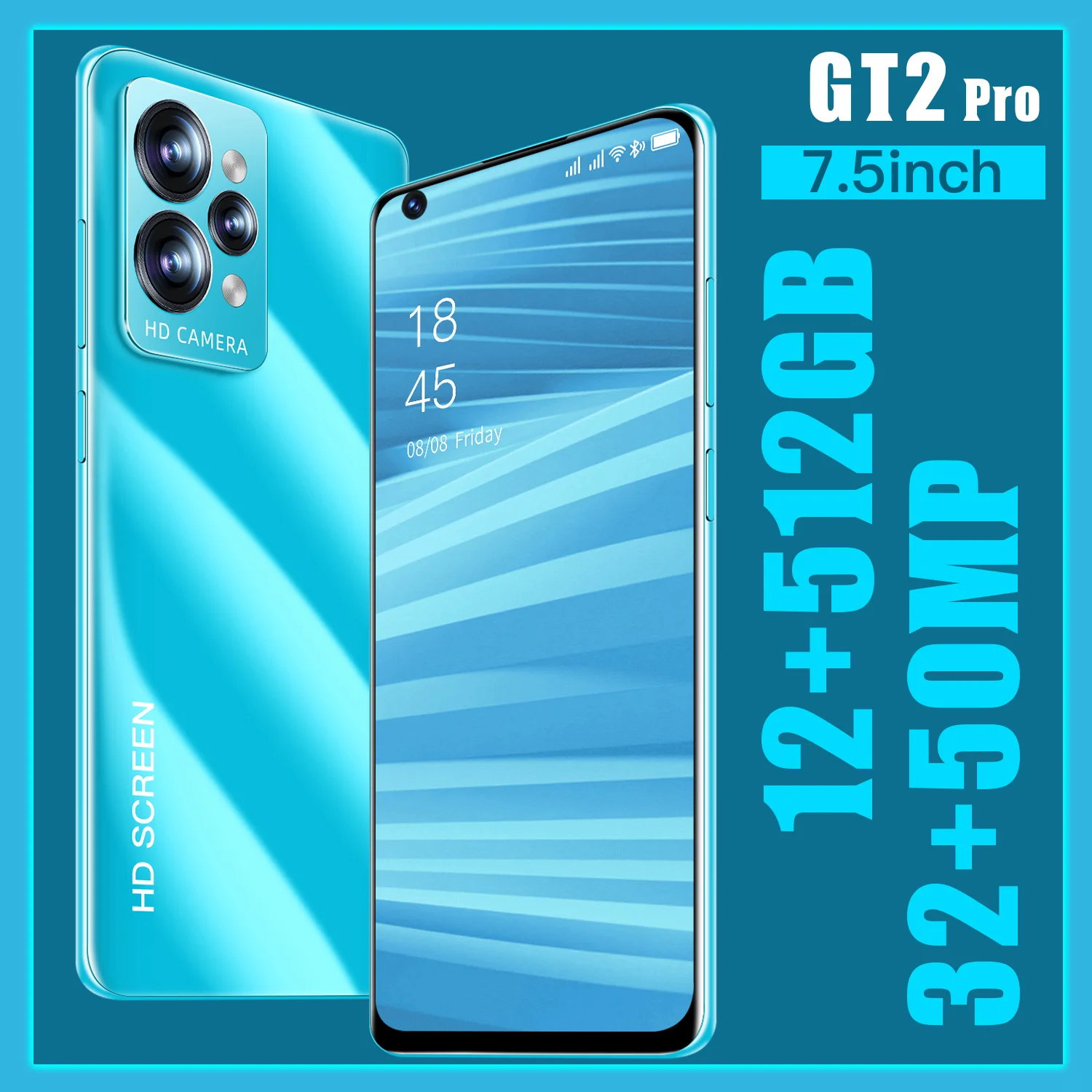 Смартфон GT2 Pro, 7,5 дюйма, 16 + 512 ГБ, две SIm-карты + Micro SD, 5000 мАч, 32 + 50 Мп, десять ядер, MT6889Z, Android 10, идентификация по отпечатку пальца
Смартфон GT2 Pro, 7,5 дюйма, 16 + 512 ГБ, две SIm-карты + Micro SD, 5000 мАч, 32 + 50 Мп, десять ядер, MT6889Z, Android 10, идентификация по отпечатку пальца