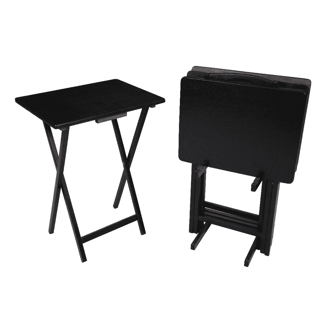 5-PieceClassic Folding TV Tray Table Set Foldable with Stand Black Easy Assembly Space Saving
5-PieceClassic Folding TV Tray Table Set Foldable with Stand Black Easy Assembly Space Saving