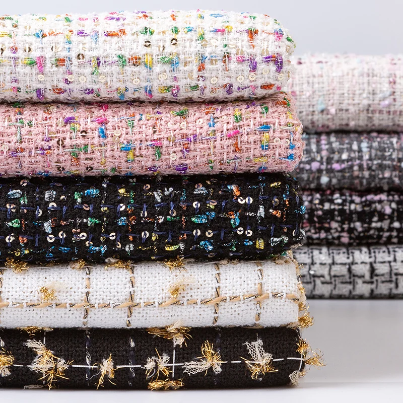 Thicken Tweed Fabric for Vest Coat Dress Clothing DIY Sewing Sequins Woolen Cloth Black White Red Blue By Half A Meter winter
Thicken Tweed Fabric for Vest Coat Dress Clothing DIY Sewing Sequins Woolen Cloth Black White Red Blue By Half A Meter winter