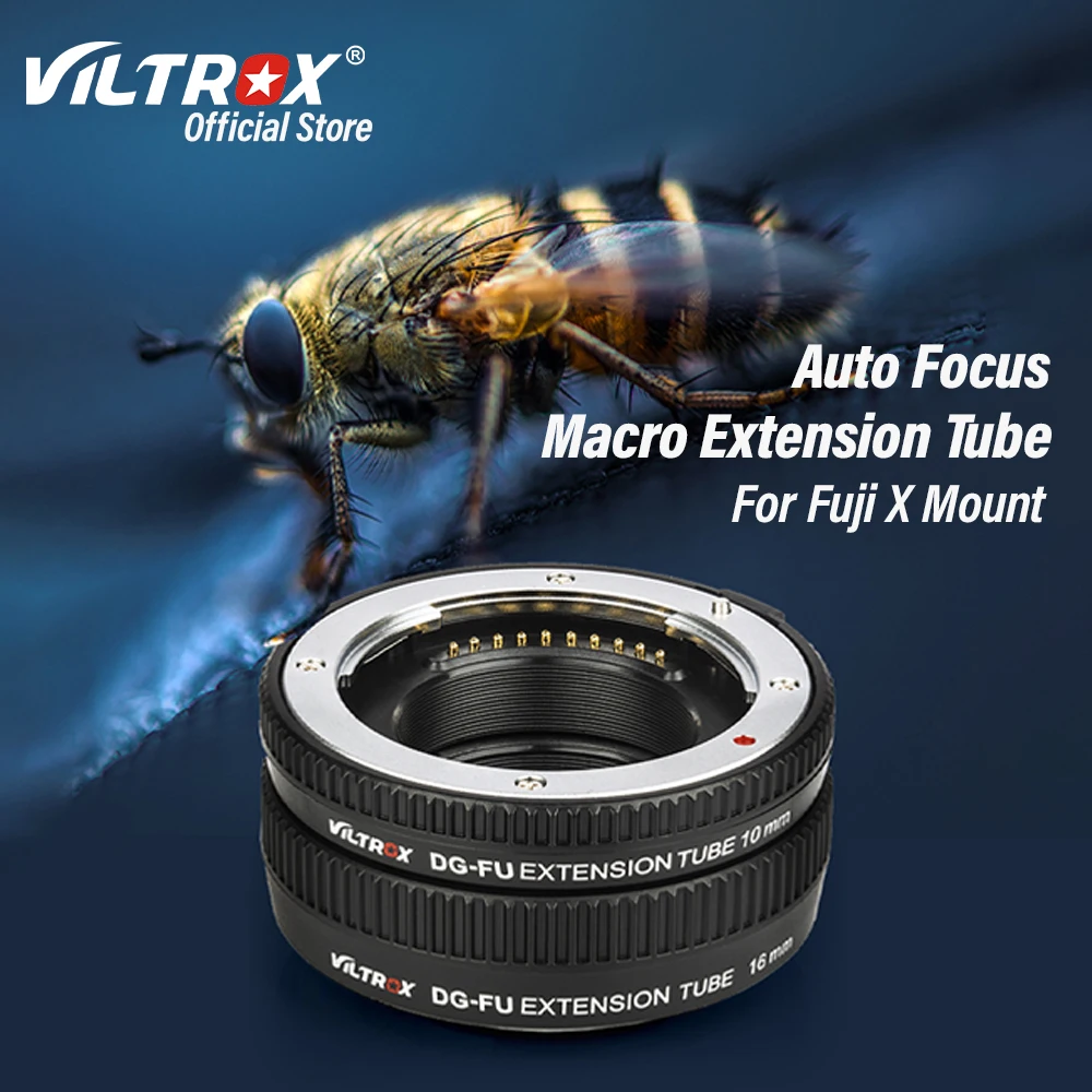 VILTROX DG-FU Fuji Macro Extension Tube Auto Focus AF Metal Ring Lens Adapter Mount for Fujifilm X Mount Pro3 X-T4 X-T30 II X-H2
VILTROX DG-FU Fuji Macro Extension Tube Auto Focus AF Metal Ring Lens Adapter Mount for Fujifilm X Mount Pro3 X-T4 X-T30 II X-H2