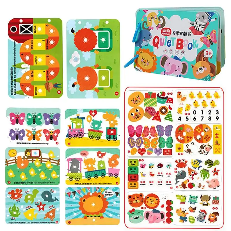 Kid's Quiet Books Preschool Learning Activities Sticker Book Thicker Paper Montessori Activity Toys Kids Busy Book Educational
Kid's Quiet Books Preschool Learning Activities Sticker Book Thicker Paper Montessori Activity Toys Kids Busy Book Educational