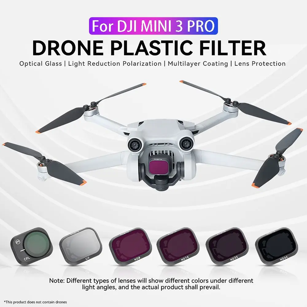 

Для DJI Mini 3 Pro светофильтр снижение светильник регулируемая камера дрона карданный Объектив Оптический стеклянный фильтр Защитная пленка