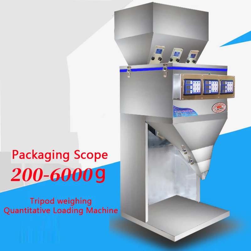 Three-head Filling Machine Granular Powder Filling Machine Automatic Metering Packaging Machine 50-3000 G Quantitative Packaging 
Three-head Filling Machine Granular Powder Filling Machine Automatic Metering Packaging Machine 50-3000 G Quantitative Packaging