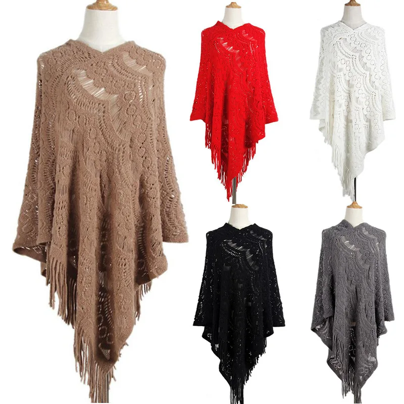 UCAK Women Hollow Out Pattern Crochet Sweater Cape Pullover Knit Shawl Scarf Tassel Poncho Oversized Pullover Cloak Sweater H079
UCAK Women Hollow Out Pattern Crochet Sweater Cape Pullover Knit Shawl Scarf Tassel Poncho Oversized Pullover Cloak Sweater H079