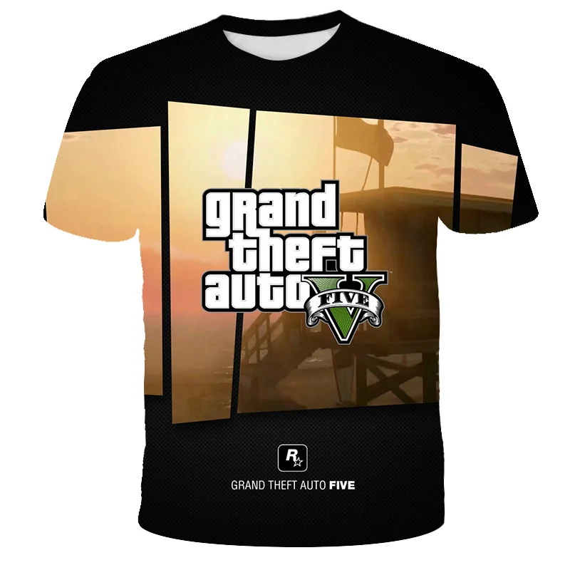 Grand Theft Auto Game GTA 5 Kids Summer T-shirt Cool GTA5 Boys T-shirt Colorful 3D Printing T-shirt Personalized Clothing 3-14
Grand Theft Auto Game GTA 5 Kids Summer T-shirt Cool GTA5 Boys T-shirt Colorful 3D Printing T-shirt Personalized Clothing 3-14
