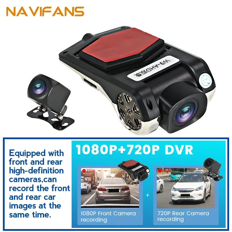 

ADAS DVR 1080P Front / Rear Recording Car Dashcam DVRs Video Night Vision HD Auto Recorder For Android Multimedia Player DVD