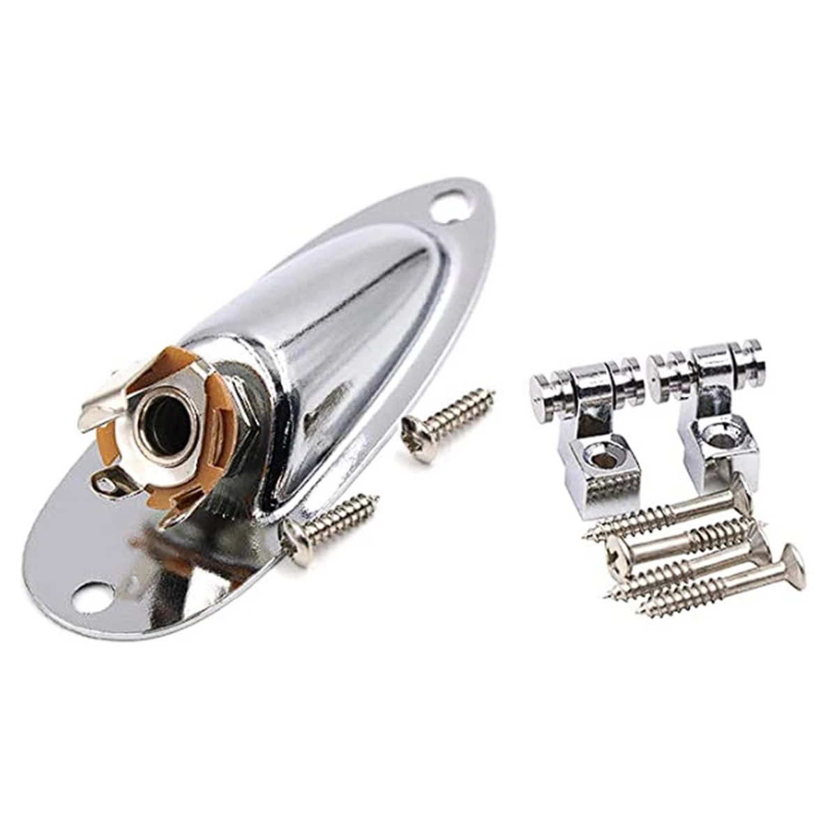 Electric Guitar Pickup Boat Style Output Jack with Roller Style Guitar String Retainers Guitar Part,Silver
Electric Guitar Pickup Boat Style Output Jack with Roller Style Guitar String Retainers Guitar Part,Silver