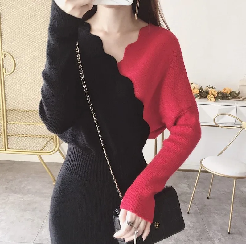 Han Edition of New Fund of 2022 Autumn Winters Is Gathered Waist Bag Hip Color Matching Sweater Dress Long V-neck Lace
Han Edition of New Fund of 2022 Autumn Winters Is Gathered Waist Bag Hip Color Matching Sweater Dress Long V-neck Lace