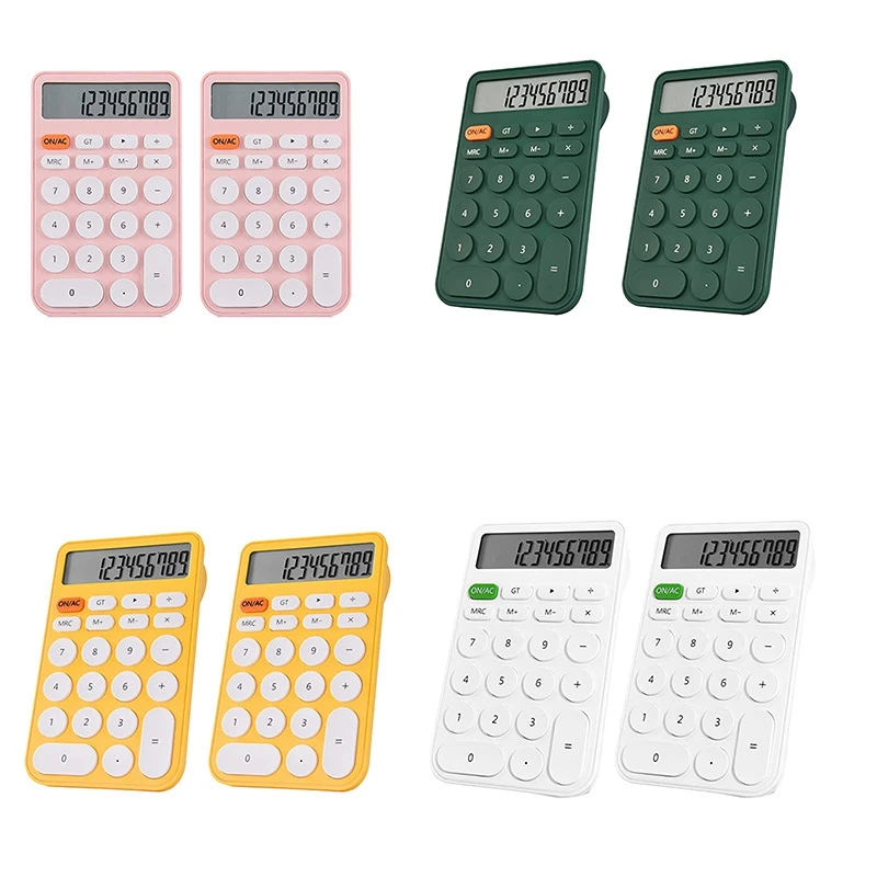 

Basic Calculator Pocket Size Mini Calculators 12 Digit Desktop Calculator Fit For Office, School Students Pink