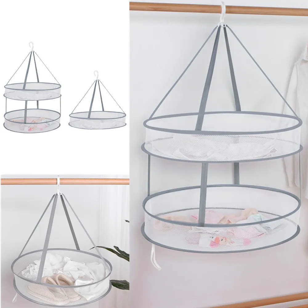 Hanging Clothes Drying Basket Single Layer/Double Layer Folding Drying Racks Sweater Anti-Deformation Thickened Net Pocket
Hanging Clothes Drying Basket Single Layer/Double Layer Folding Drying Racks Sweater Anti-Deformation Thickened Net Pocket