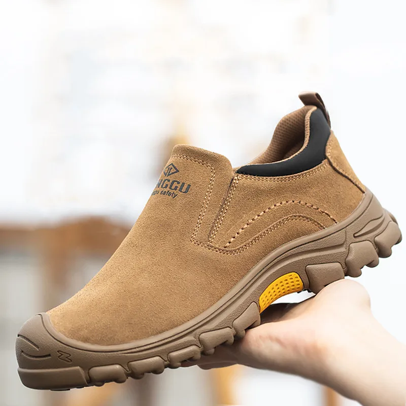 men fashion steel toe covers working safety shoes slip-on cow suede leather welding shoe worker security boots protect footwear
men fashion steel toe covers working safety shoes slip-on cow suede leather welding shoe worker security boots protect footwear