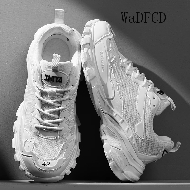 Массивные кроссовки для мужчин и женщин, модная повседневная обувь из кожи, сетчатая дышащая обувь для бега на увеличенной платформе
Массивные кроссовки для мужчин и женщин, модная повседневная обувь из кожи, сетчатая дышащая обувь для бега на увеличенной платформе