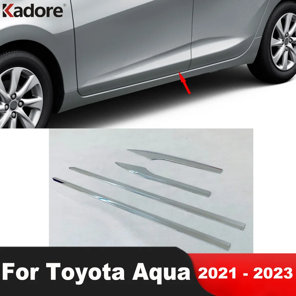 For Toyota Aqua 2021 2022 2023 ABS Chrome Side Door Body Trim Car Door Steamer Panel Line Molding Strips Sticker Accessories 
For Toyota Aqua 2021 2022 2023 ABS Chrome Side Door Body Trim Car Door Steamer Panel Line Molding Strips Sticker Accessories