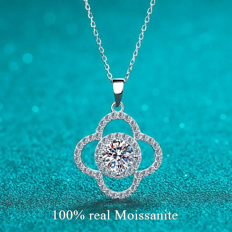 100% Real Moissanite Pendant Necklaces for Women Plated Sterling 925 Silver Flower Necklace Christmas Birthday Wedding Gift
100% Real Moissanite Pendant Necklaces for Women Plated Sterling 925 Silver Flower Necklace Christmas Birthday Wedding Gift